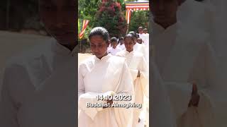 Buddhist Alms Giving giving buddhist culture srilanka [upl. by Najed516]