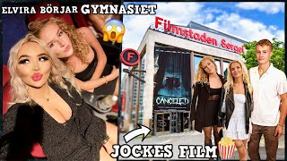 ELVIRA BÖRJAR GYMNASIET😱  VI ÄR MED I JOCKES NYA FILM🍿🎬 [upl. by Navlys]