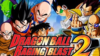 DBRB2 Goku Piccolo Krillin Yamcha and Tien VS Nappa Vegeta and Raditz Live Commentary [upl. by Ahcirt]