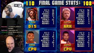 NBA Jam SNES 2 player exhibition Clinton vs Clinton [upl. by Scheck532]