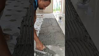 Porcelain tiles installation tileshop tilesinstallation construction [upl. by Yug]