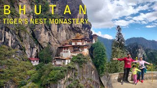 Trek to Tigers nest monastery with a Baby  Incredible Bhutan [upl. by Montagu682]