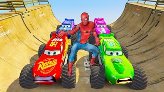 Disney Cars Pixar Spiderman  Nursery Rhymes amp Lightning Mcqueen USA Cars 3 Cartoon For Kids [upl. by Latreshia]