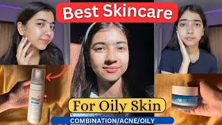 Complete Skincare Guide for OILY Skin acneprone  combination skincare oilyskin skincare [upl. by Asenev]