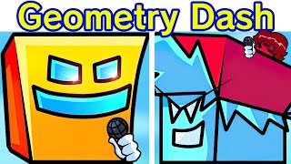 Friday Night Funkin VS Geometry Dash FULL WEEK  Cutscenes amp Ending FNF ModFriday Night Dashing [upl. by Nedah]