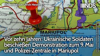 Vor 10 Jahren Ukrainische Soldaten beschießen Demonstration z 9Mai amp PolizeiZentrale in Mariupol [upl. by Yhtrod]