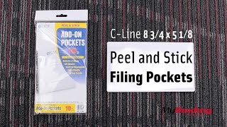 CLine Peel and Stick 8 34 x 5 18 Filing Pockets [upl. by Ocsecnarf]