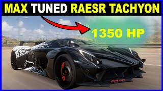 MAX TUNED RAESR Tachyon Speed 2019  Tuning to BREAK top max speed Limitation Forza Horizon 5 [upl. by Akla]