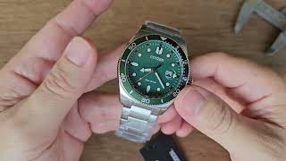 Relógio Citizen eco drive verde militar Aço inox AW176880X Watch  Solar  Man  Citizen  Marine [upl. by Lightman]