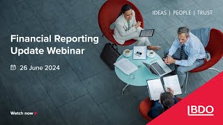 Financial Reporting Webinar  June 2024 [upl. by Dolli]