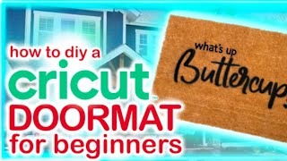 HOW TO MAKE A FRONT DOOR MAT WITH CRICUT FOR BEGINNERS  DIY Welcome Mat Outdoor  FlexSeal Tutorial [upl. by Akerue]