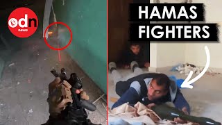 Hamas Fighter Shoots At Israeli Soldiers Through Wall in Gaza [upl. by Kentiga]