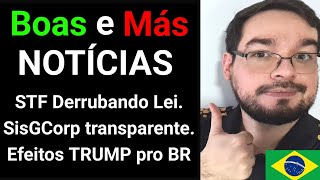 Boas e Más Notícias STF Derrubando direitos SisGCorp Efeitos pós Trump e Recarga [upl. by Richara]