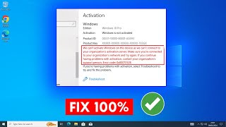 FIX we cant activate windows on this device as we cant connect to your organization activation [upl. by Eitsyrhc414]