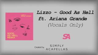 Lizzo  Good As Hell ft Ariana Grande Acapella  Vocals Only [upl. by Enyar]