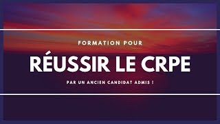 CRPE Comment réussir le CRPE à coup sûr [upl. by Erna717]