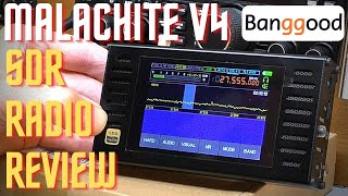 Malachite V4 DSP SDR Radio 50KHz2GHZ Review  on air testing Banggood [upl. by Chem779]