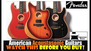 Fender Acoustasonic Jazzmaster Stratocaster Telecaster Differences Explained [upl. by Naejarual729]