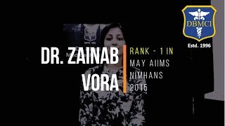 NIMHANS Rank 1Dr Zainab Vora  AIIMS May 2015 Rank 1 [upl. by Tobit799]