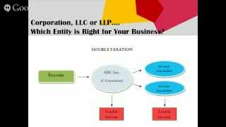 Webinar Corporation LLC or LLP Which Entity is Right for Your Business [upl. by Semajwerdna720]