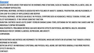 Compare and contrast eustress with distress [upl. by Coheman]