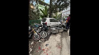 Sikkim Truck Rams Into Multiple Parked Vehicles at 6th Mile Tadong [upl. by Flower880]