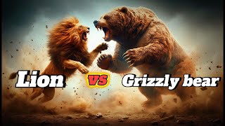 Grizzly Bear vs Lion  Ultimate Animal Battle Showdown 2024 WHO WINS [upl. by Okir]