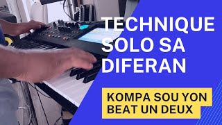 Technique Move  Aprann Solo Konsa Sou yon beat Un Deux Kompa Sou keyboard [upl. by Myna]