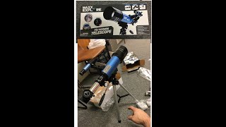 Walmart Clearance MAXX Explore 70 400mm Telescope 320469 unboxing setup [upl. by Mischa285]