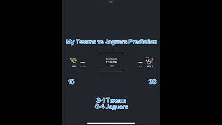 Texans vs Jaguars Prediction nflteam nfl houstontexans jacksonvillejaguars [upl. by Tarsuss]