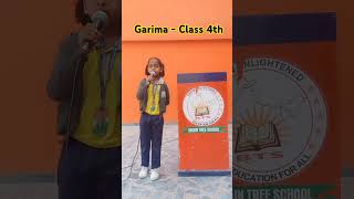 Speech on Sir J C Bose  By Garima Class 4th [upl. by Lek]