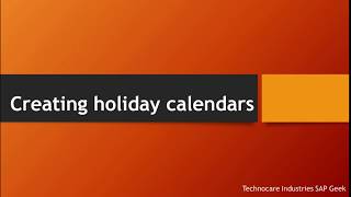 Creating holiday calendars [upl. by Duwalt]