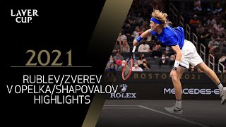 Match 9 Highlights  RublevZverev vs OpelkaShapovalov  Laver Cup 2021 [upl. by Nisaj33]