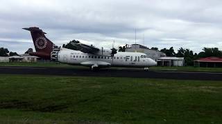 Tuvalu airport Passengers wait on the runway [upl. by Knox187]