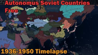 What if the autonomous countries in Russia were independent  Hoi4 Timelapse [upl. by Novikoff]