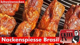 Nacken am Spieß Nackenspiesse Brasil 71 Nackenzerlegung 13  Rummel Grill TV rummelgrilltv [upl. by Kcinemod]