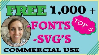 FREE Fonts and SVGs for commercial use for Cricut Design Space 2021 [upl. by Demetra]