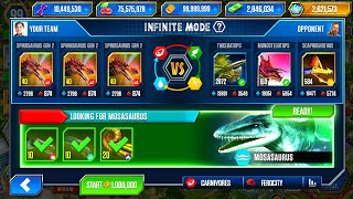 LOOKING FOR MOSASAURUS SPINOSAURUS GEN 2 BATTLE  HT GAME [upl. by Menedez833]