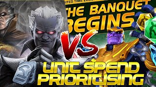 Unit Spend  Cyberweekend vs The Necropolis vs Banquet Event  Marvel Contest of Champions [upl. by Losiram]