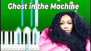 SZA  Ghost in the Machine ft Phoebe Bridgers  Piano Tutorial EASY [upl. by Dominga668]