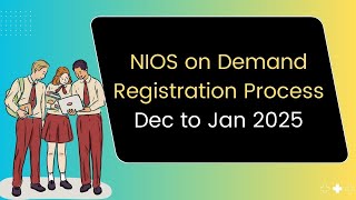 nios on demand registration processnios on demand exam paper 2025nios on demand examination [upl. by Alyat]