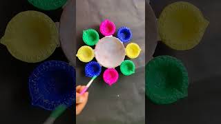 Easy diya decoration ideas 😱 beautiful diyadecoration diy ytshorts diwalidecor shorts fun ✨✨ [upl. by Artie]