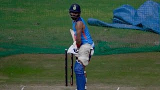 Virat Kohls intense batting practice l File Footage [upl. by Anitsrik]