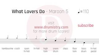 Maroon 5  What Lovers Do Drum Score [upl. by Rashida]