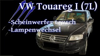 VW Touareg 1 7L Scheinwerfer tauschen und Lampen wechseln Xenon  Tutorial [upl. by Waldack628]