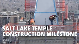 Salt Lake Temple Renovation Reaches Its Apex [upl. by Arihaj]