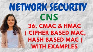 36 HMAC Hash Based amp CMAC Cipher Based CNS [upl. by Gotthelf701]