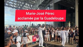 MarieJosé Pérec émue par son accueil en Guadeloupe [upl. by Novej]