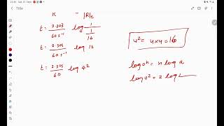 Q16The rate constant for a first order reaction is 60 s–1 How much time will it take to reduce the [upl. by Nauqyaj]