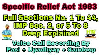 SpecificReliefAct1963 Full Sections 1 To 44 Of Specific Relief Act 1963 Deep Explained [upl. by Bushore359]